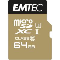 Miniatura 2 de MEMORIA SD MICRO 64GB EMTEC SPEEDIN 95MB/S SD + ADAPTER CLASS 10 UHS1 U3 ECMSDM64GXC10SP