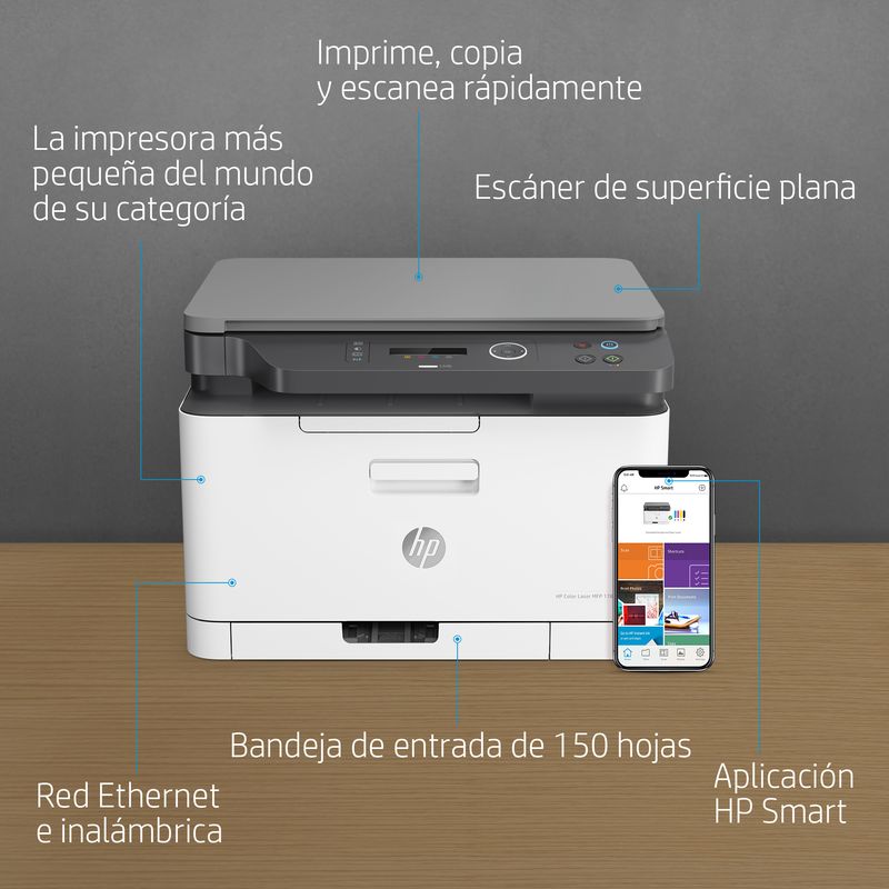 IMPRESORA HP LASER COLOR 178NW - Imagen 12 de 17