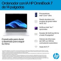 Miniatura 12 de PORTATIL HP OMNIBOOK 7 14-fr0011ns U5-225U 16GB 1TB SSD 14"OLED W11H