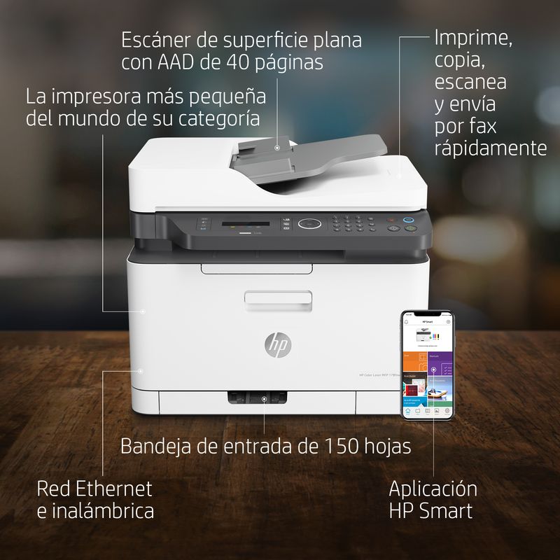 IMPRESORA HP LASER COLOR 179FNW - Imagen 8 de 16