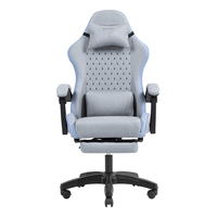 Miniatura 1 de SILLA GAMER MARS GAMING MGCXFSBL FABRIC RECLINABLE REPOSAPIES EXTENSIBLE DISE??O TEXTIL AZUL PLATA