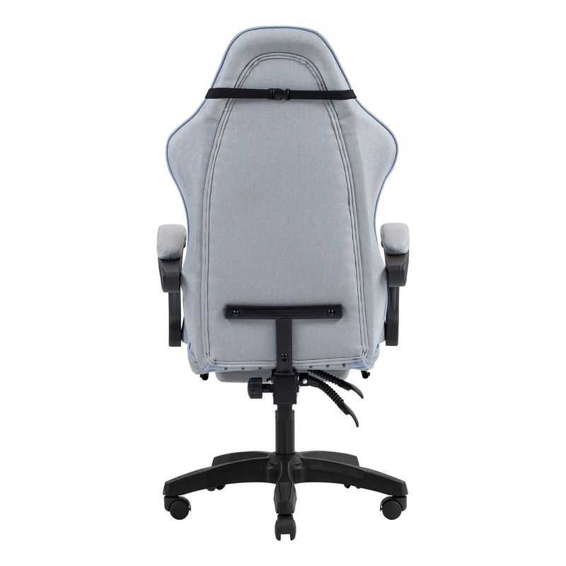 SILLA GAMER MARS GAMING MGCXFSBL FABRIC RECLINABLE REPOSAPIES EXTENSIBLE DISE??O TEXTIL AZUL PLATA - Imagen 5 de 11