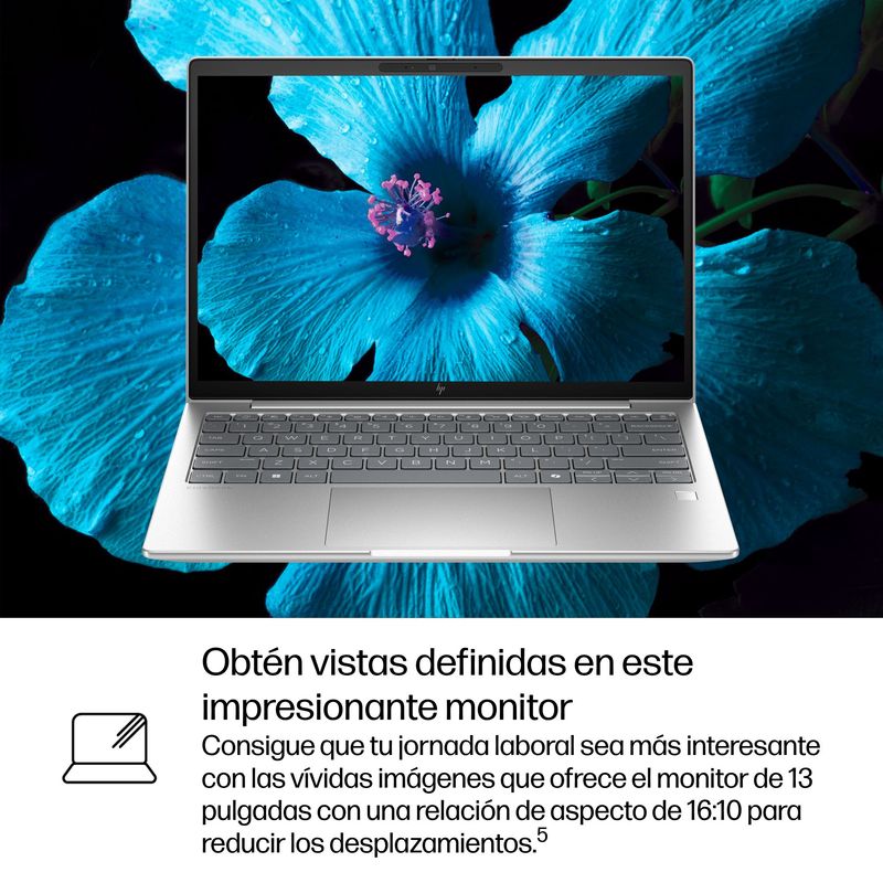 PORTATIL HP ELITEBOOK 6 G1I 33.8 CM (13.3") , WUXGA, INTEL CORE ULTRA 5 225U, 16 GB, 512 GB SSD, PIKE SILVER, WINDOWS 11 PRO - Imagen 10 de 21
