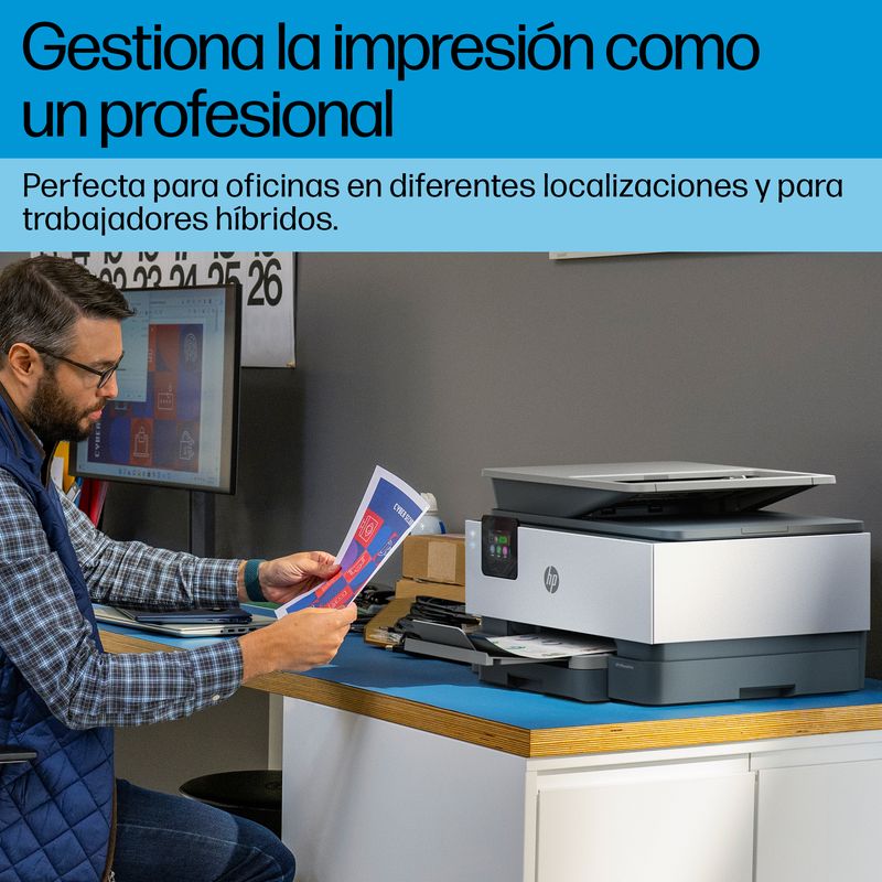 HP OfficeJet Pro Multifunción A4Wifi Thermal Inkjet Dúplex OfficeJet Pro 9120b Inalámbrico All-in-One Color Impresora, Impresión a doble cara; Copiado - Imagen 9 de 19