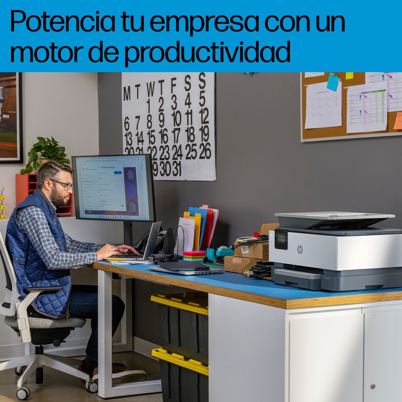 HP OfficeJet Pro Multifunción A4Wifi Thermal Inkjet Dúplex OfficeJet Pro 9120b Inalámbrico All-in-One Color Impresora, Impresión a doble cara; Copiado - Imagen 10 de 19