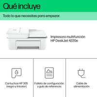 Miniatura 6 de Impresora HP DeskJet 4220e Blanca Multifunción WiFi con Instant Ink