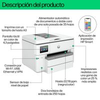 Miniatura 6 de HP OfficeJet Pro Multifunción A3Wifi Thermal Inkjet Dúplex Impresora multifunción HP OfficeJet Pro 9730e de formato ancho, Color, Impresora para Ofici