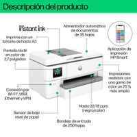 Miniatura 6 de HP OfficeJet Pro Multifunción A3Wifi Thermal Inkjet Dúplex Impresora multifunción HP OfficeJet Pro 9720e de formato ancho, Color, Impresora para Ofici
