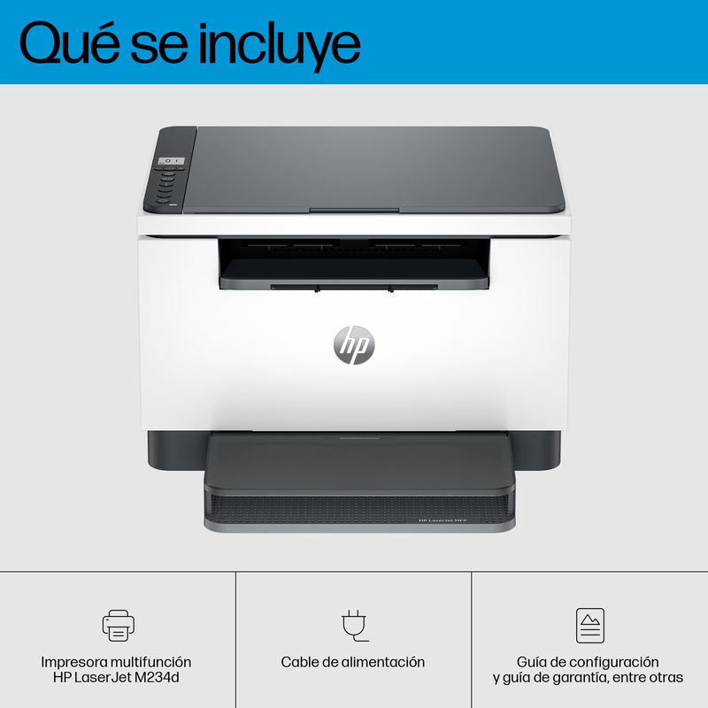 HP Multifunción A4Laser Dúplex LaserJet M234d Multifunction Blanco y negro Impresora, Fotocopiadora, escáner; Dúplex - Imagen 5 de 19