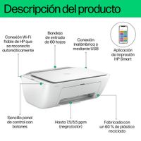 Miniatura 6 de HP DeskJet Multifunción A4Wifi Thermal Inkjet Dúplex DeskJet 2810e Inalámbrico All-in-One Color Impresora, Instant Ink; Fotocopiadora, escáner