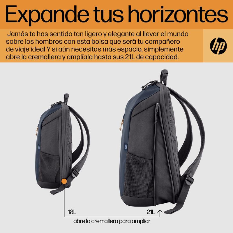 HP TRAVEL 18L 15.6 IGR LAPTOP BACKPACK - Imagen 7 de 12
