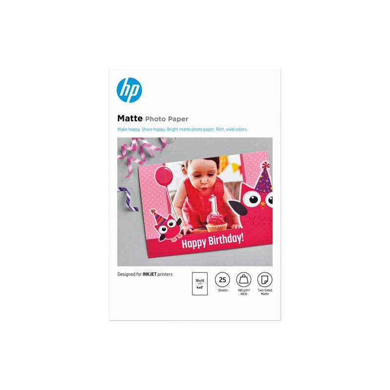 HP MATTE FSC PHOTO PAPER 4X6 25 SHEE TS - Imagen 2 de 7