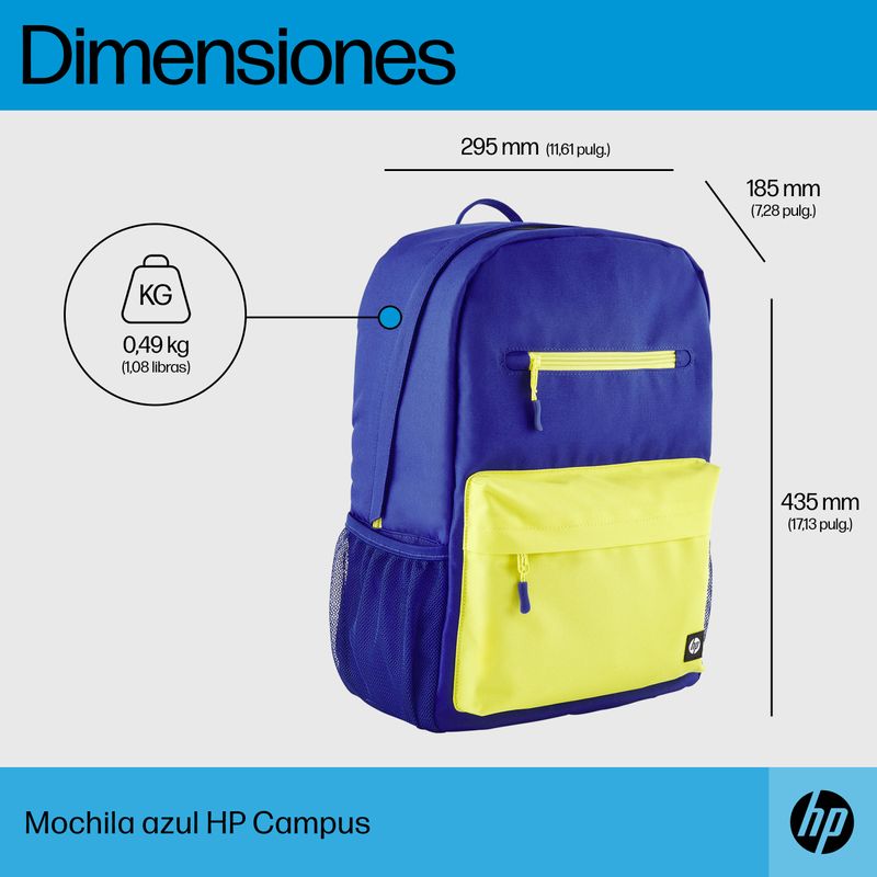 MOCHILA HP CAMPUS BLUE - Imagen 5 de 12