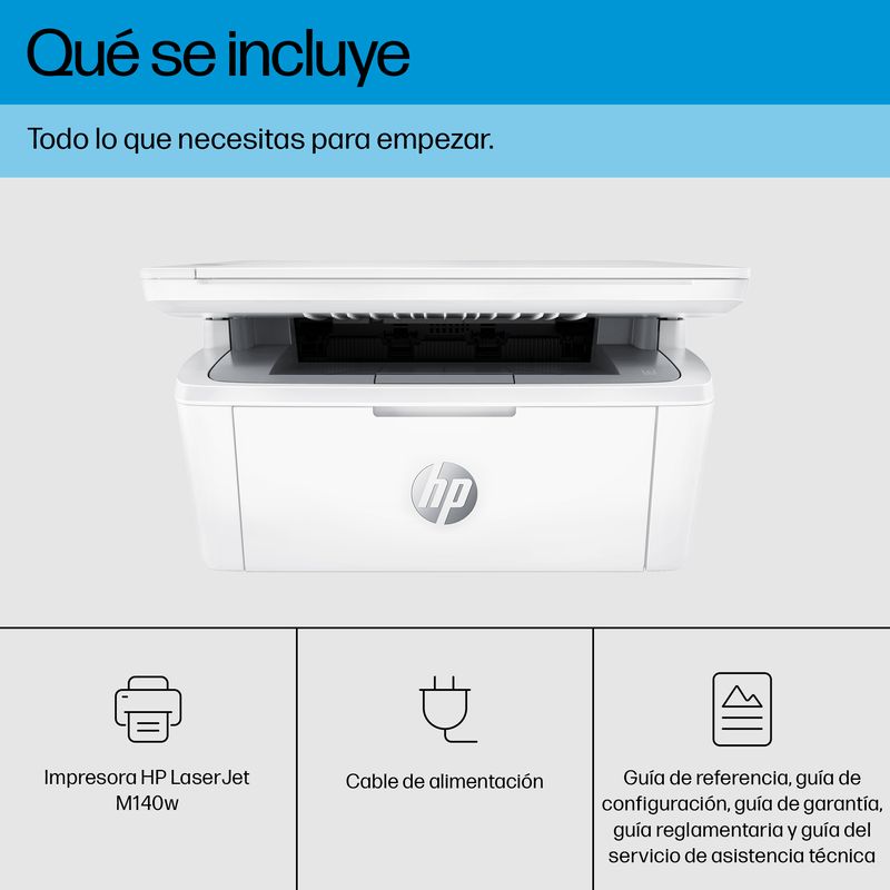 HP Multifunción A4Wifi Laser LaserJet M140w Inalámbrico Multifunction Blanco y negro Impresora, Fotocopiadora, escáner - Imagen 5 de 11