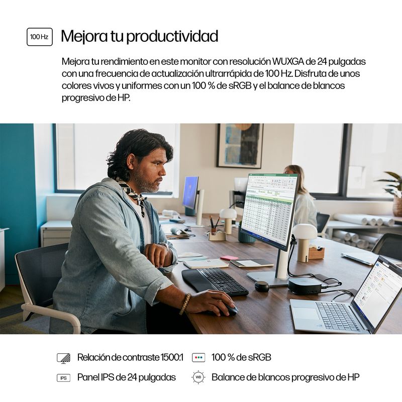 HP Monitor HP Pro de la serie 5 con resolución WUXGA de 24 pulgadas: 524 pn Series 5 24" LCD IPS WUXGA HDMI - Imagen 6 de 12