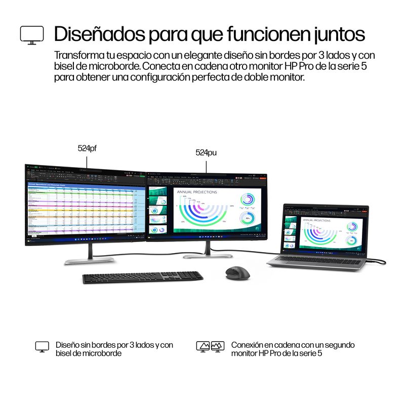 HP Monitor FHD USB-C HP Pro de la serie 5 de 23,8 pulgadas: 524pu Series 5 Pro 23.8" LCD IPS Full HD HDMI - Imagen 7 de 10