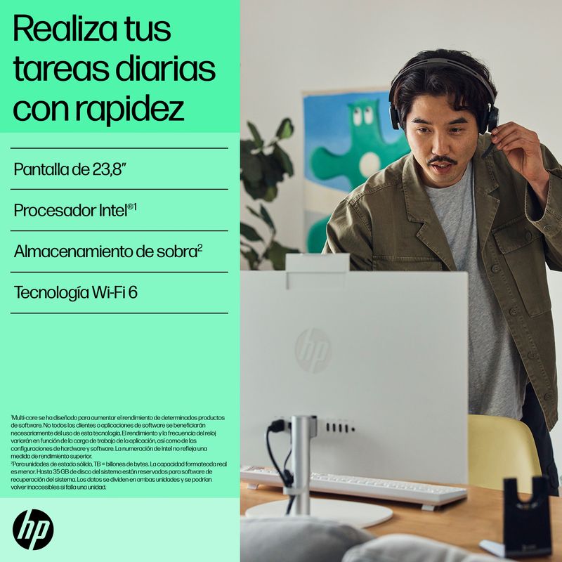 PC HP AIO 24-CR0040NS i3-1315U/8GB/512GB/23,8"/W11H - Imagen 12 de 19