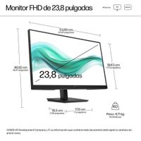 Miniatura 7 de HP Monitor FHD HP de la serie 3 Pro de 23,8 pulgadas: 324ph  Series 3 Pro 23.8" LCD IPS Full HD HDMI VGA Altavoces