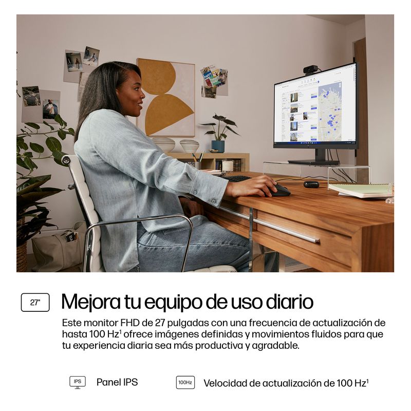 HP Monitor FHD HP de la serie 3 Pro de 27 pulgadas: 327pf Series 3 Pro 27" LCD IPS Full HD HDMI VGA - Imagen 8 de 10