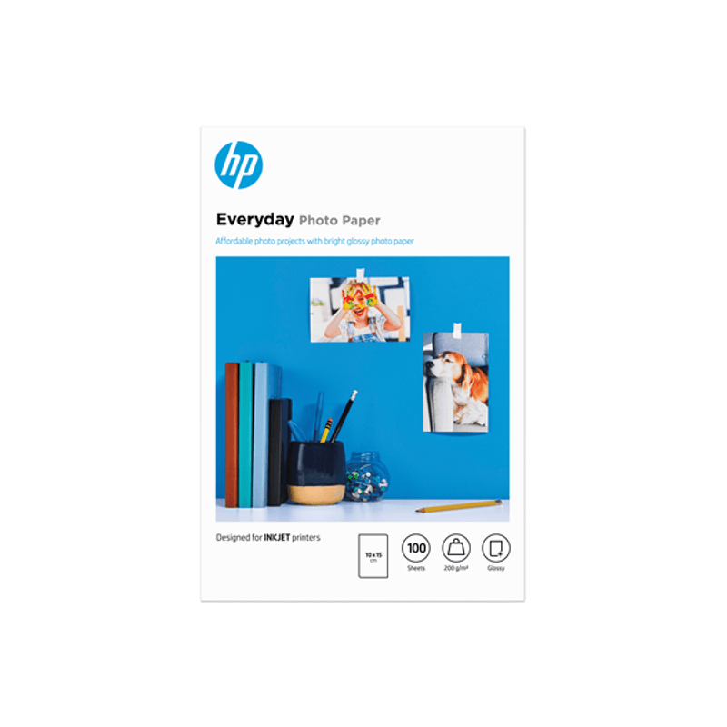 HP Paper/Everyday Glossy Photo 100 10x15 - Imagen 1 de 8
