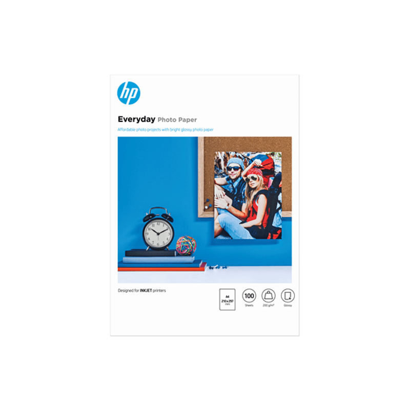 PAPEL HP SEMI-GLOSSY A4 170 GR. 100 UDS - Imagen 1 de 8