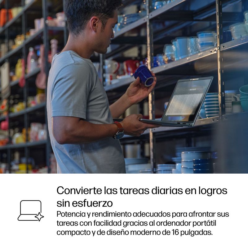 PORTATIL HP PROBOOK 4 G1IR 40.6 CM (16") , WUXGA, INTEL CORE 5 120U, 16 GB, 512 GB SSD, PIKE SILVER, WINDOWS 11 PRO - Imagen 13 de 22