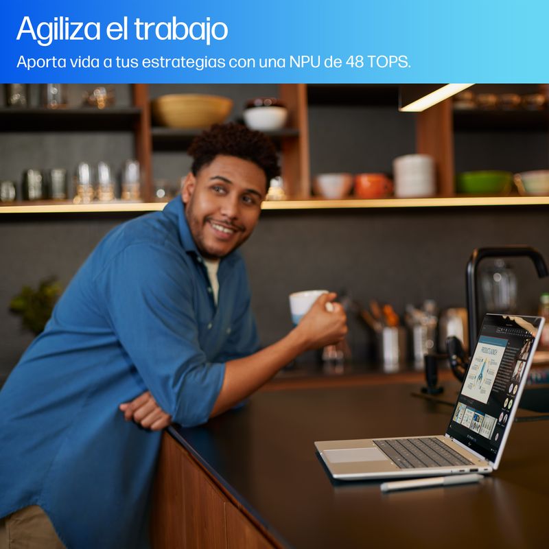 PORTATIL HP ELITEBOOK X FLIP G1I 35.6 CM (14") TOUCHSCREEN CONVERTIBLE COPILOT+ PC 2 IN 1 , WUXGA, INTEL CORE ULTRA 5 226V, 16 GB, 512 GB SSD, GLACIER - Imagen 11 de 14