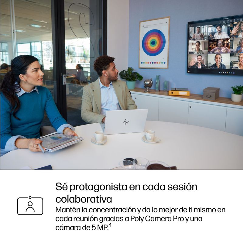 PORTATIL HP ELITEBOOK X FLIP G1I 35.6 CM (14") TOUCHSCREEN CONVERTIBLE COPILOT+ PC 2 IN 1 , WUXGA, INTEL CORE ULTRA 5 226V, 16 GB, 512 GB SSD, GLACIER - Imagen 10 de 19