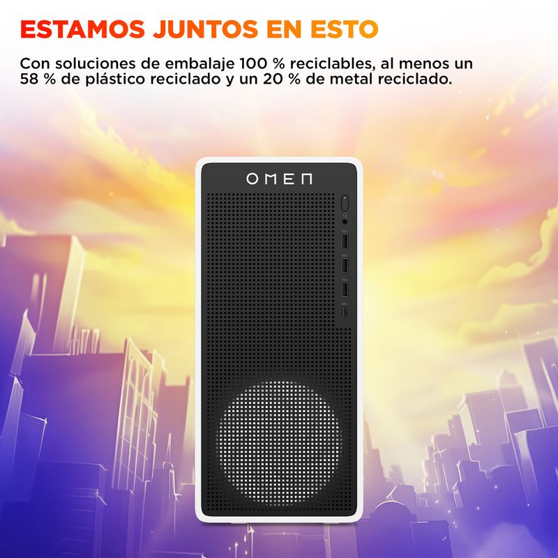 PC HP OMEN TG03-0094ns U5 225F 32GB 1TB RTX5060 FreeDOS - Imagen 10 de 12