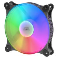 Miniatura 4 de VENTILADOR 12CM MARS GAMING MFDUO KIT 2VENT. FRGB RAINBOW 360º NEGRO