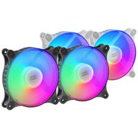 Miniatura 7 de VENTILADOR 12CM MARS GAMING MFDUO KIT 2VENT. FRGB RAINBOW 360º NEGRO