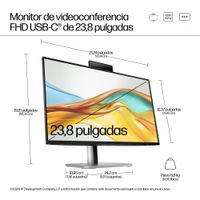 Miniatura 6 de HP Monitor de videoconferencia FHD USB-C HP Pro de la serie 5 de 23,8 pulgadas: 524pm  Series 5 Pro 23.8" LCD IPS Full HD HDMI Altavoces