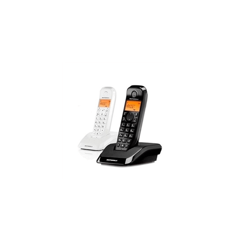 MOTOROLA S1202 Telefono DECT DUO Blanco / Negro - Imagen 1 de 2