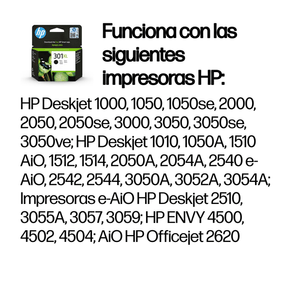 CARTUCHO HP NEGRO 301XL CH563EE