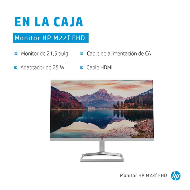HP Pantalla HP M22f FHD 21.5" LCD IPS Full HD HDMI VGA - Imagen 4 de 9