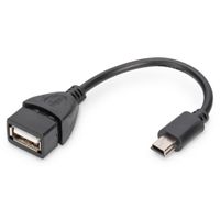 Miniatura 2 de USB 2.0 adapter cable  OTG  type mini B - A M/F  0.2m  USB 2.0 conform  bl