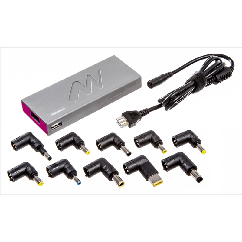 ADAPTADOR CORRIENTE UNIV. NETWAY 90W + 13 TIPS/USB - Imagen 2 de 2