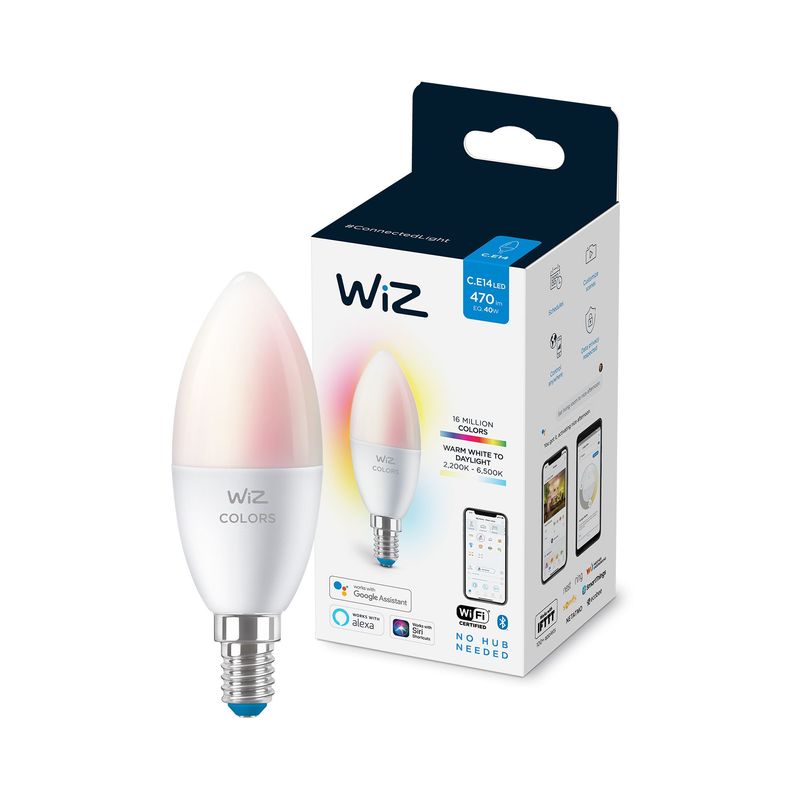 BOMBILLA WIZ COLOR VELA | 40W | E14 | RGB | BT & WI-FI - Imagen 9 de 11