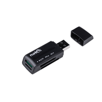 Miniatura 1 de LECTOR DE TARJETAS NATEC MINI ANT 3 SDHC MMC M2 MICROSD USB 2.0 NEGRO