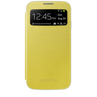Miniatura 1 de FUNDA SAMSUNG GALAXY S4 FLIP COVER VENTANA FRONTAL.SUSTITUYE TAPA TRASERA/AMARILLO/EF-CI950BYEGWW