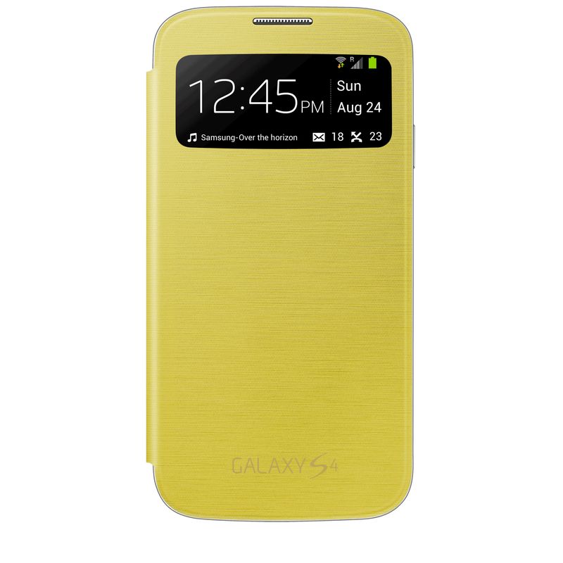 FUNDA SAMSUNG GALAXY S4 FLIP COVER VENTANA FRONTAL.SUSTITUYE TAPA TRASERA/AMARILLO/EF-CI950BYEGWW - Imagen 2 de 6