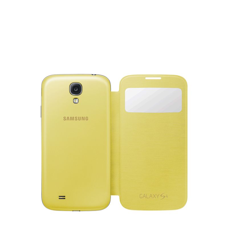 FUNDA SAMSUNG GALAXY S4 FLIP COVER VENTANA FRONTAL.SUSTITUYE TAPA TRASERA/AMARILLO/EF-CI950BYEGWW - Imagen 5 de 6
