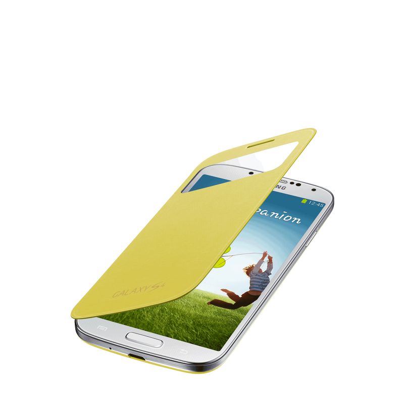 FUNDA SAMSUNG GALAXY S4 FLIP COVER VENTANA FRONTAL.SUSTITUYE TAPA TRASERA/AMARILLO/EF-CI950BYEGWW - Imagen 6 de 6