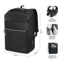 Miniatura 5 de MOCHILA PORTATIL 16´´ SUBBLIM NEGRA